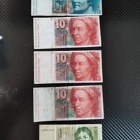 Banconote svizzere e tedesca 