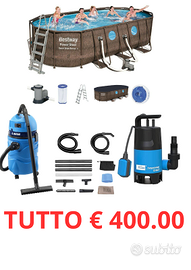 PISCINA+POMPA ACQUA+ASPIRATORE LAVOR