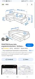 Divano letto Friheren ikea con vano contenitore