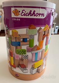 Secchiello mattoncini in legno Eichhorn 100pz