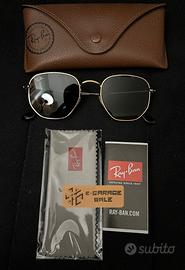 Ray-Ban Rb3548n Occhiali da Sole Verde-Oro - Tg.48