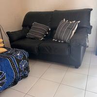 Divano letto in pelle
