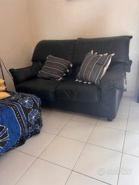 Divano letto in pelle