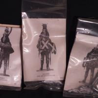 miniature 3 cavalieri medievali Crecy 1346 54mm ar