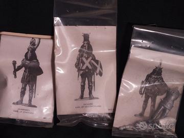 miniature 3 cavalieri medievali Crecy 1346 54mm ar