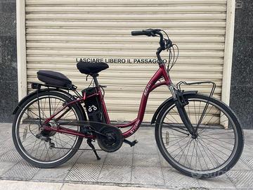 bicicletta elettrica unisex con batteria al litio