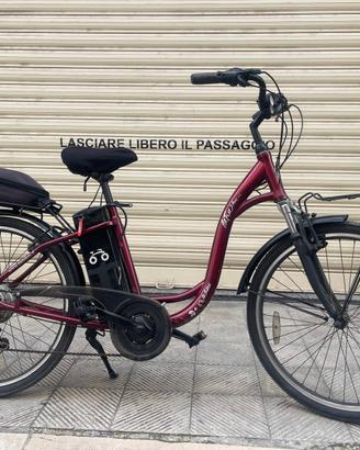 bicicletta elettrica unisex con batteria al litio