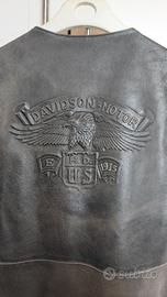Gilet uomo in pelle stile Harley Davidson