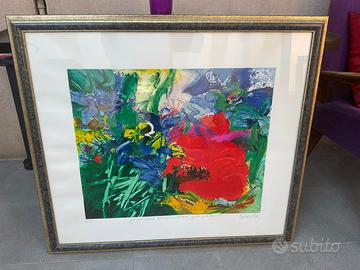 Serigrafia Materica Gianni Borta FIORI 88x78 1993