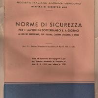 Norme sicurezza Miniera Cerretopiano SIAM 1961