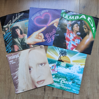 5 Dischi LP 45 giri anni 80 artisti vari