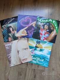 5 Dischi LP 45 giri anni 80 artisti vari