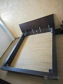 Letto matrimoniale contenitore + rete a doghe