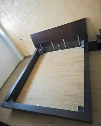 Letto matrimoniale contenitore + rete a doghe