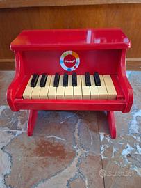 Pianoforte Janod per bambini in legno colore rosso