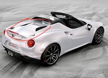 Baule Alfa Romeo 4C Spider rosso