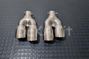 COPPIA TERMINALI AUTO TUNING DOPPIO TONDO 76MM