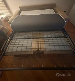 Divano letto poltrone sofà +pouf contenitore