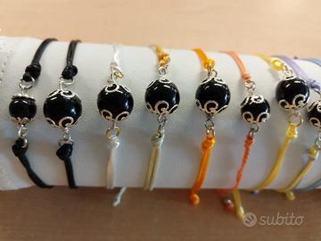 BRACCIALE CON PIETRA SU COCCU CORDINO  Z