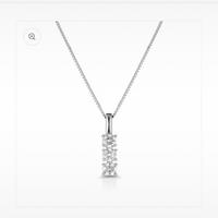 Collana trilogy in oro bianco 18kt  e diamanti