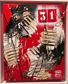 F.m.topi, olio su tela