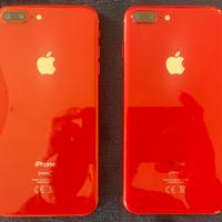 2 iPhone 8 plus Red product 256 GB vetro rotto