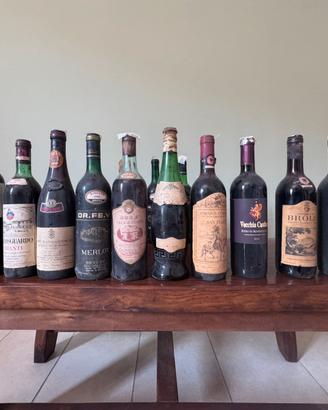 Bottiglie vino varie, chianti classico