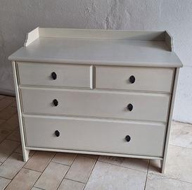 Cassettiera in legno di pino massiccio, modello LE