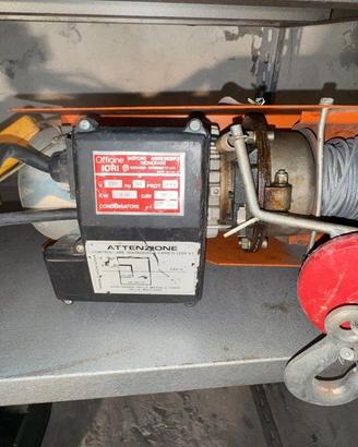 Paranco argano elettrico 220 V con pulsantiera