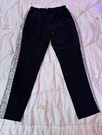 Pantalone imperial nero paillettes