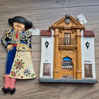 torero e plaza de toros ceramica spagnola MARQUEZ