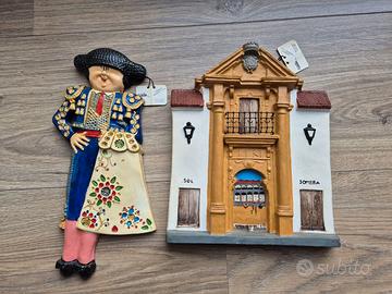 torero e plaza de toros ceramica spagnola MARQUEZ