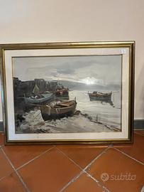 Quadro dipinto a olio “Marina”