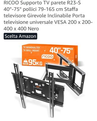 Supporto TV da parete per televisori 40-75 pollici