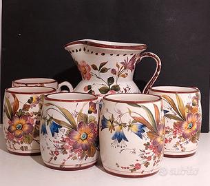 caraffa e boccali in ceramica di Bassano