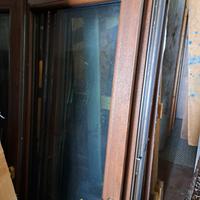 Infissi in PVC Schuco color castagno