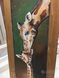 dipinto su tela con supporto in legno