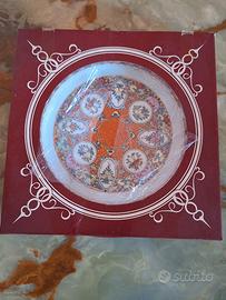Piatto Cinese Canton Guangcai Famille Rose 25 cm