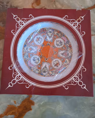 Piatto Cinese Canton Guangcai Famille Rose 25 cm
