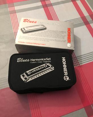 Cofanetto di 7 armoniche diatoniche Hohner.