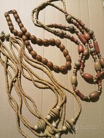 3 collane bellissime in legno colorate