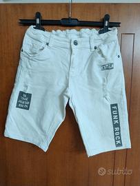 Bermuda bianchi MEK stile Rock - Taglia 10 anni