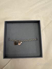 braccialetto donna con cuore e perla