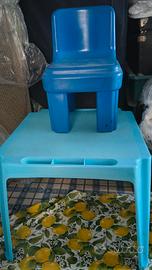 tavolo e sedia plastica per bambini