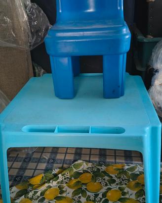 tavolo e sedia plastica per bambini