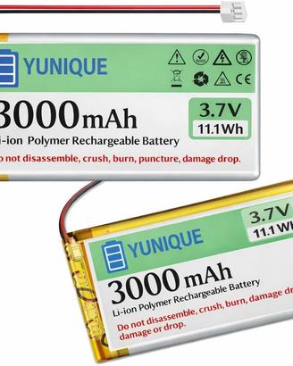 2 Batterie LiPo 3.7V 3000mAh JST 1.25 103665