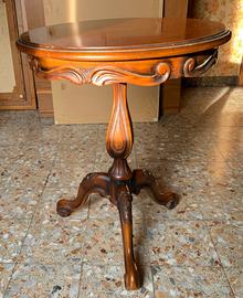 Vintage Tavolino rotondo in noce anni '70