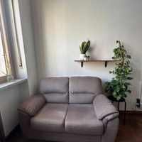 Divano biposto grigio artigianale