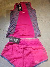 top e pantaloncino running Cmp tg xs. nuovo