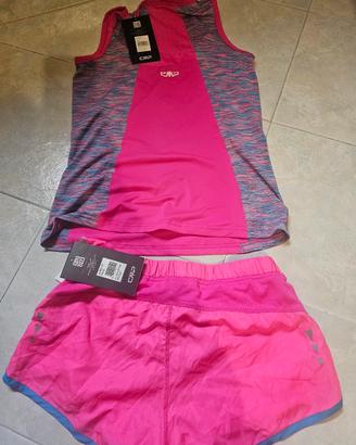 top e pantaloncino running Cmp tg xs. nuovo